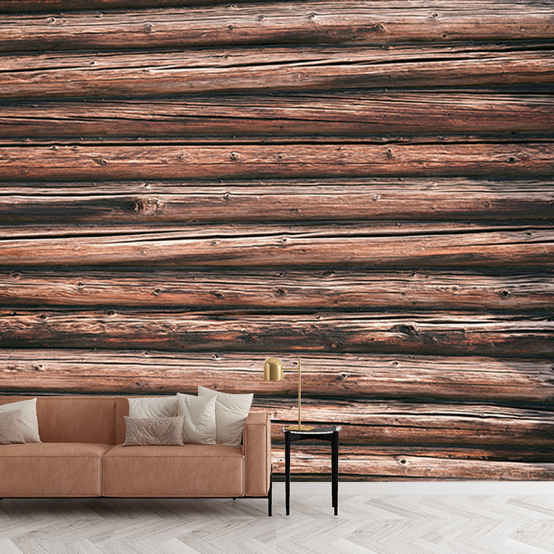 Wood Texture Mildew Resistant Mural Wallpaper Sleeping Room Wall Mural