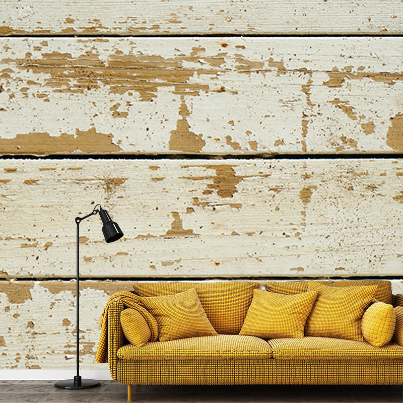 Wood Texture Mildew Resistant Mural Wallpaper Sleeping Room Wall Mural