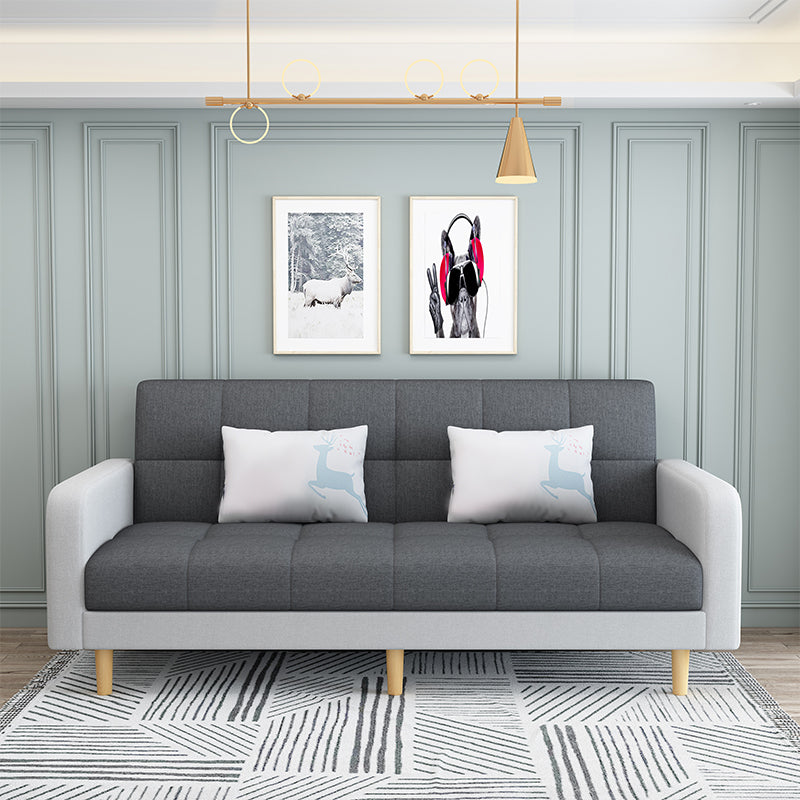Soft moderne en lin convertible 27 "W Sofa Squa Square Bras avec rangement