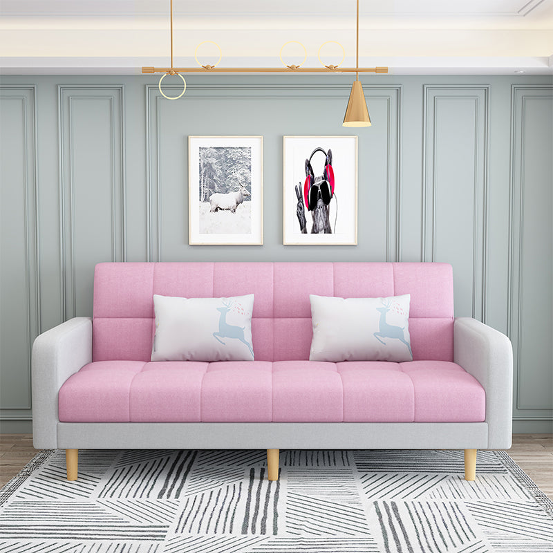 Soft moderne en lin convertible 27 "W Sofa Squa Square Bras avec rangement
