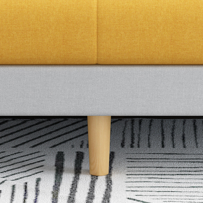 Soft moderne en lin convertible 27 "W Sofa Squa Square Bras avec rangement