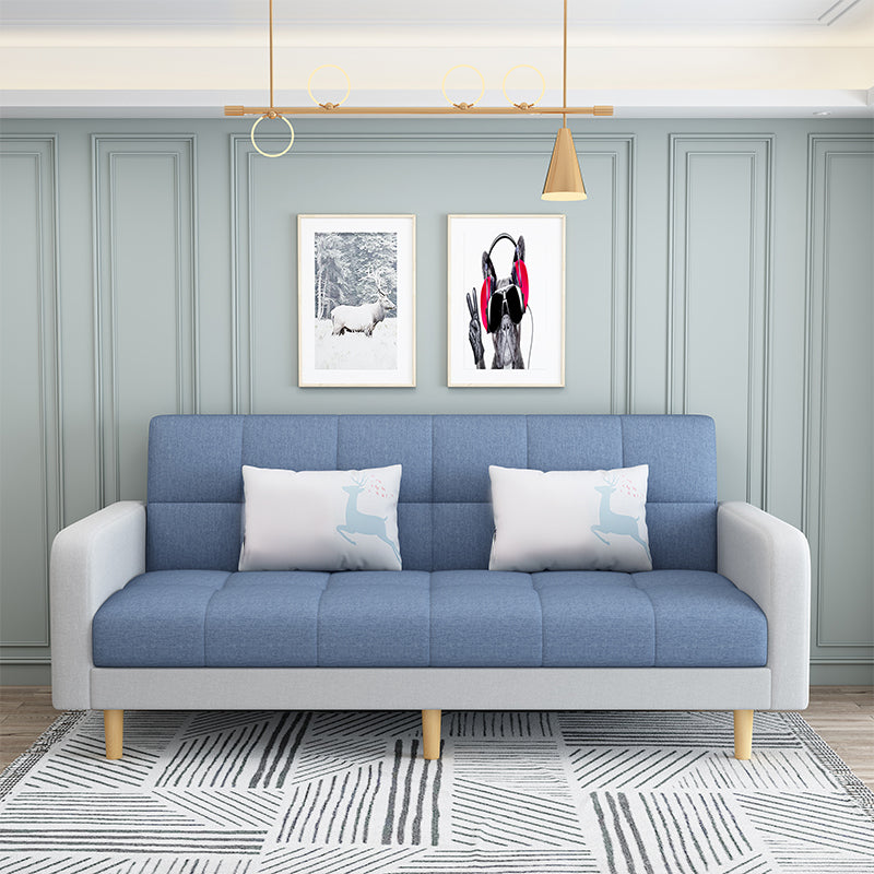 Soft moderne en lin convertible 27 "W Sofa Squa Square Bras avec rangement