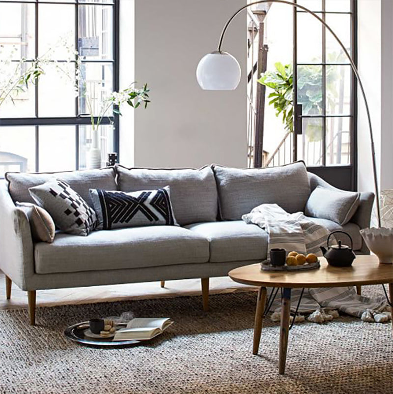 Moderne standaard houten benen stoffen bank kussens sofa voor woonkamer
