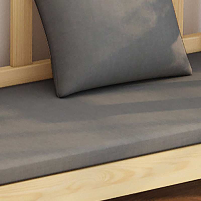 Recessed Arm Sofa with Light-grey Upholstery 22" Wide 33" Wide
