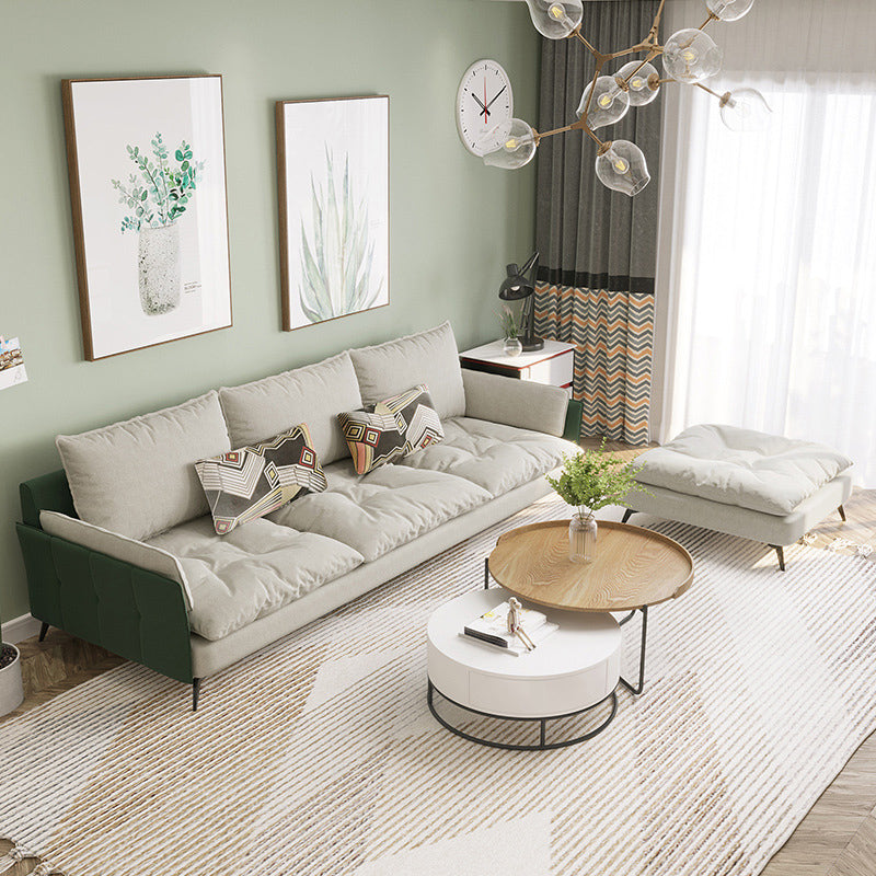 Stationäre Wohnzimmertuxedo Arm Standard zeitgenössisches Sofa -Chaise