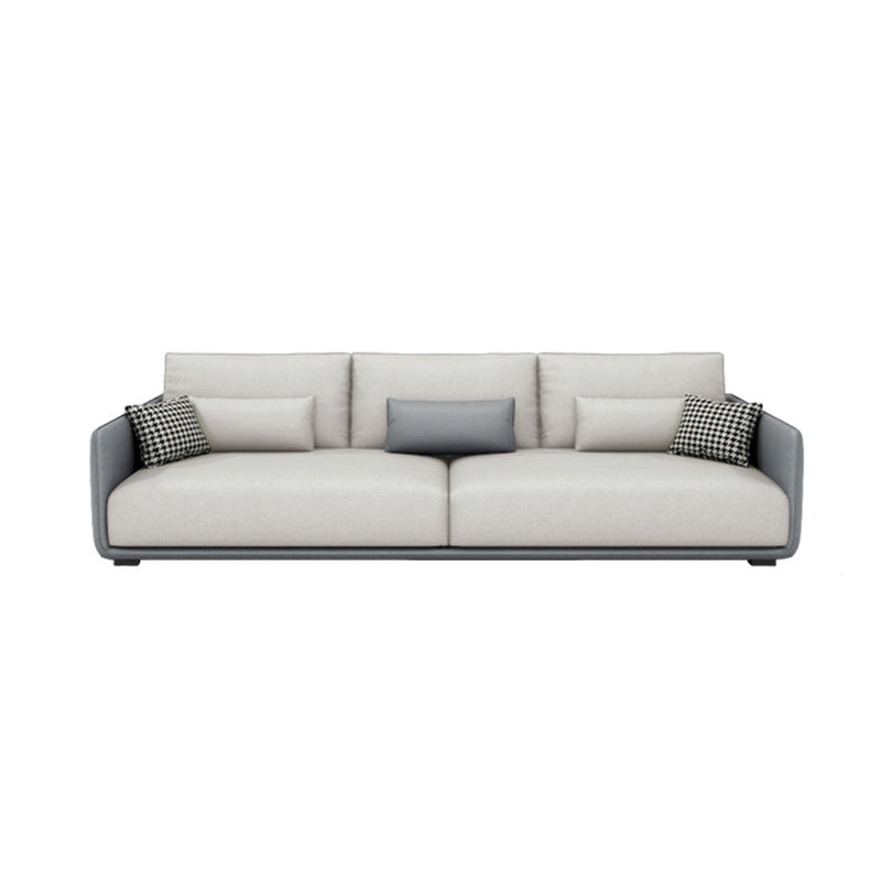 Wohnzimmer zeitgenössische hellgraue Standardtuxedo-Armsofa-Chaise