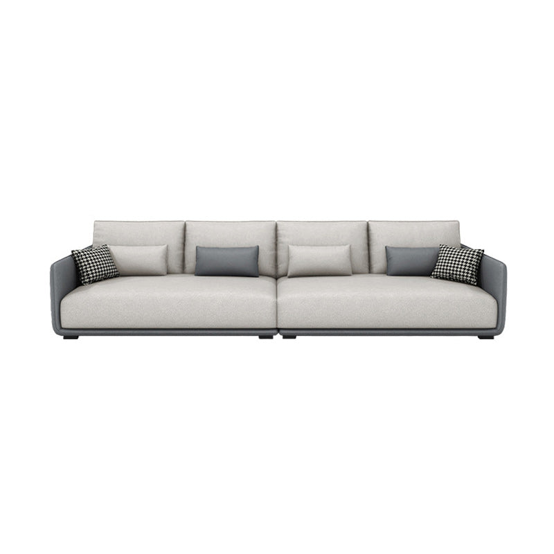 Wohnzimmer zeitgenössische hellgraue Standardtuxedo-Armsofa-Chaise