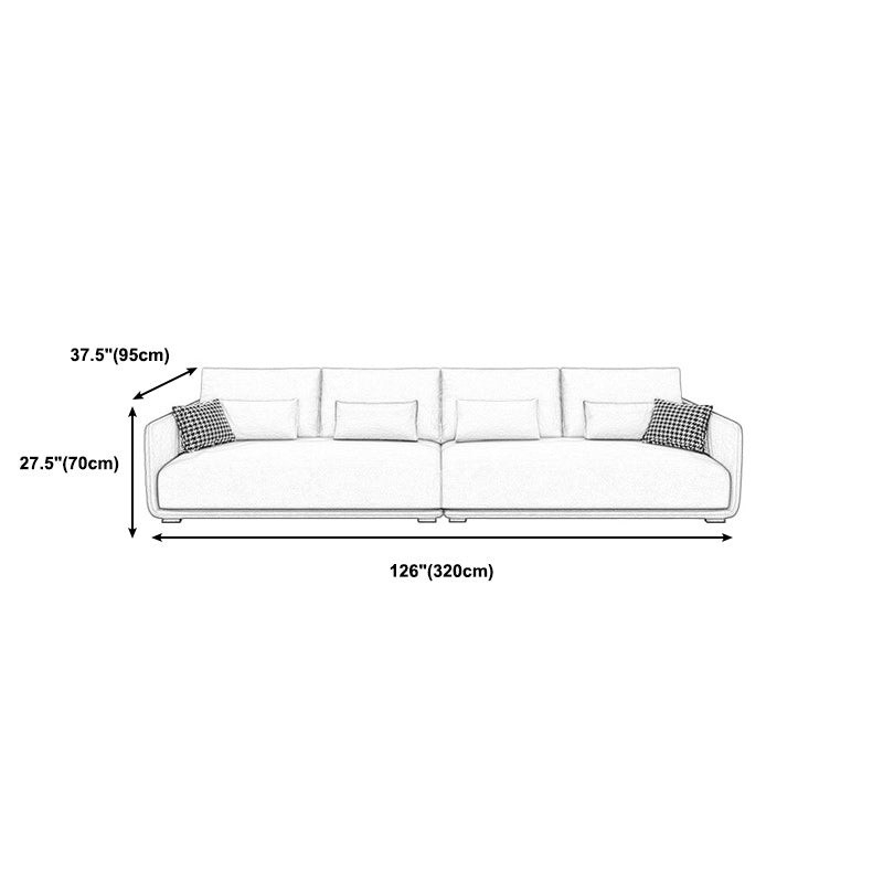 Wohnzimmer zeitgenössische hellgraue Standardtuxedo-Armsofa-Chaise