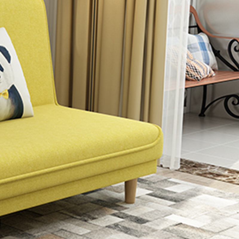 19.68" W Armless Settee  with Cotton Blend  Convertible Sleeper Sofa for Living Room