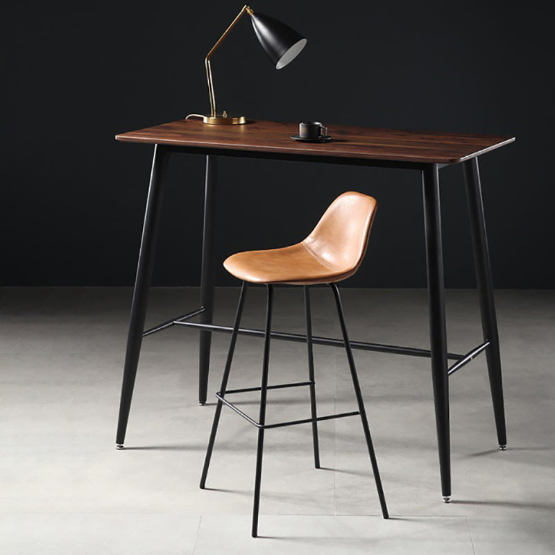 Taburete de bar con respaldo bajo, taburete sin brazos para interiores, moderno y contemporáneo