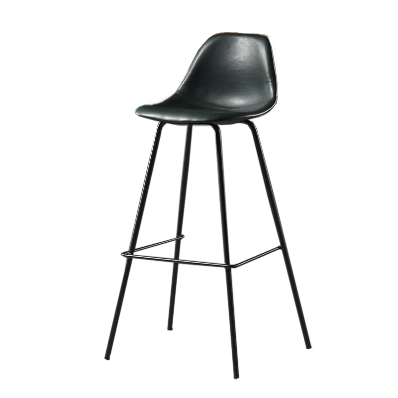 Taburete de bar con respaldo bajo, taburete sin brazos para interiores, moderno y contemporáneo