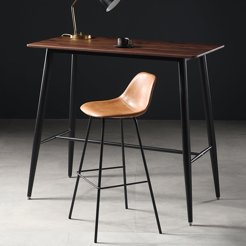 Taburete de bar con respaldo bajo, taburete sin brazos para interiores, moderno y contemporáneo