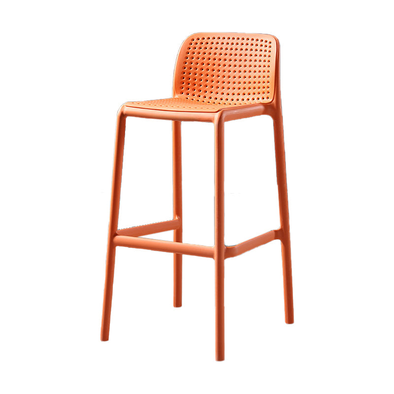 29.9 inch Plastic Contemporary Armless Stool Low Back Bar Stool for Restaurant