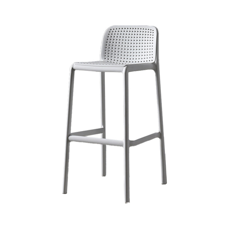 29.9 inch Plastic Contemporary Armless Stool Low Back Bar Stool for Restaurant