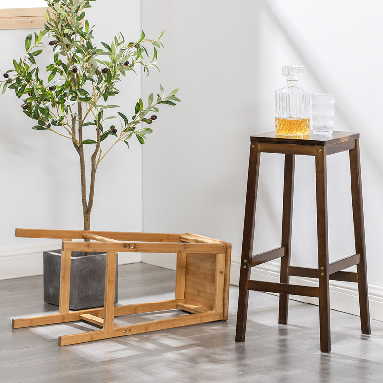 Moderne Rückenless-Bar-Hop-Schalter-Barhocker mit Holzbeinen