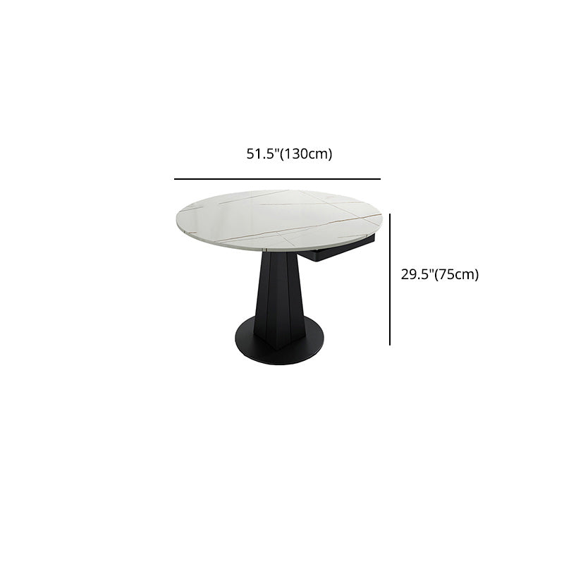 Modern 1/3/4/5/7 Pieces Round Dining Table Set with Sintered Stone Dinette Set