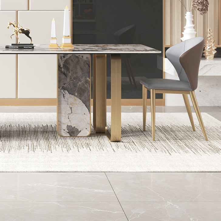 Scandinavian Style 1/3/4/5/6/7/8/9 Pieces Furniture Rectangle Sintered Stone Dining Set