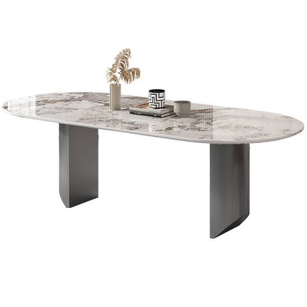 Minimalist Design 1/4/5/7 Pieces Furniture Oval Sintered Stone Top Dining Room Table Set
