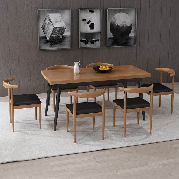 Industrial 1/2/5/7 Pieces Dining Set Solid Wood Dining Table Set
