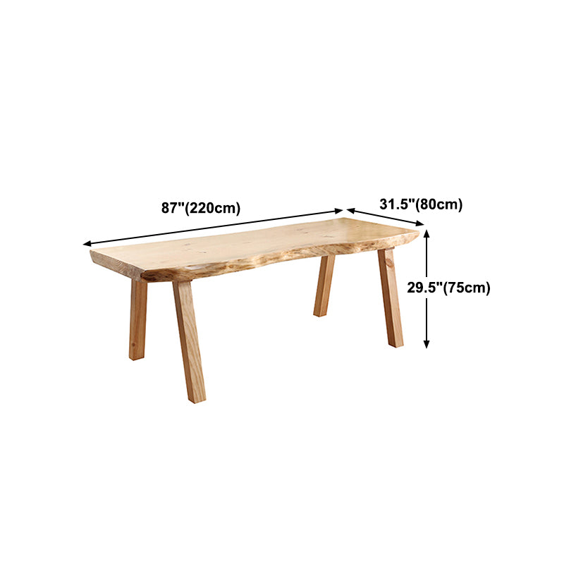 Rectangle Wooden Dining Table for Restaurant Modern Pine Table in Nature with 4 Legs