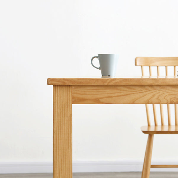 Table à manger rectangulaire de Style milieu du siècle, table à manger en bois massif pour la maison