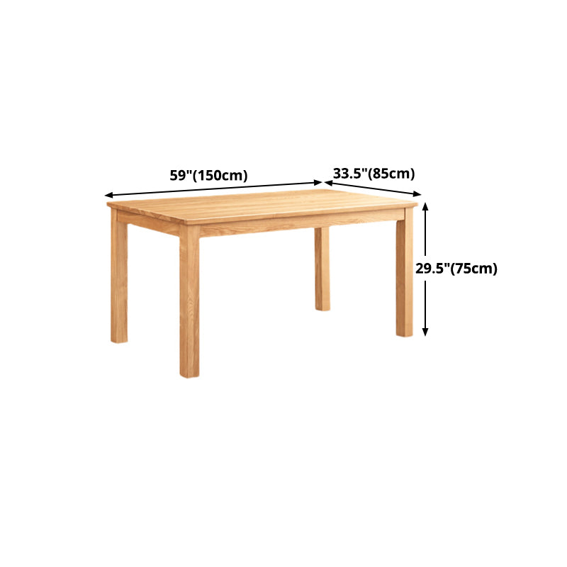 Table à manger rectangulaire de Style milieu du siècle, table à manger en bois massif pour la maison
