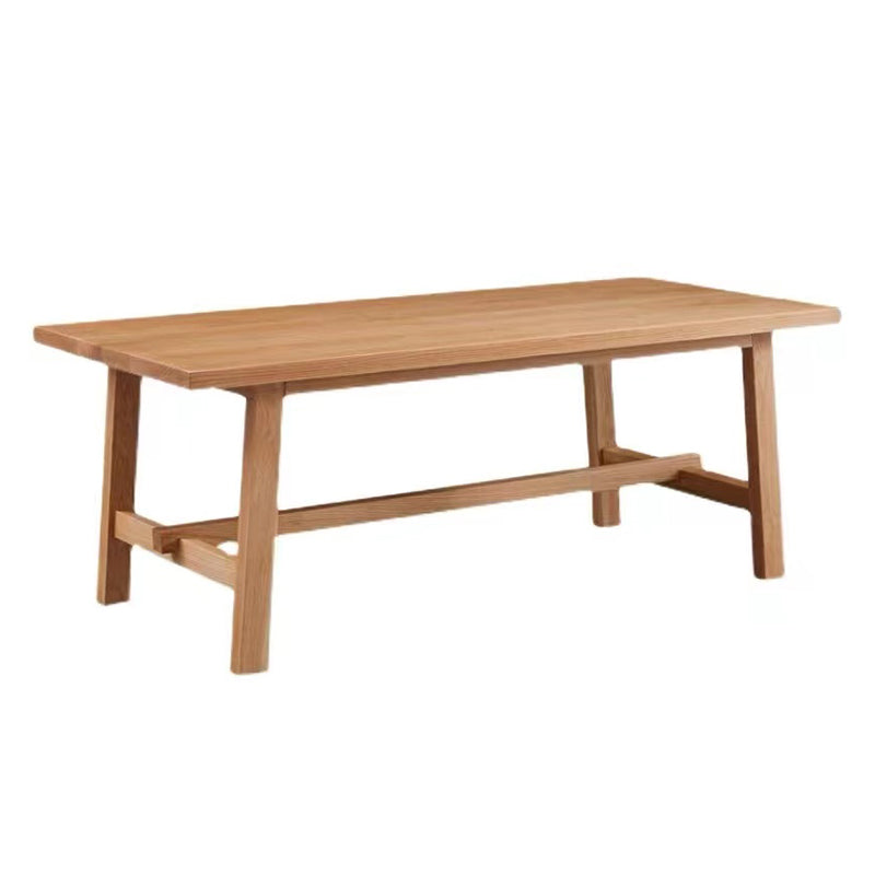 Rectangle Wooden Dining Table for Restaurant Modern Pine Table with Trestle Base