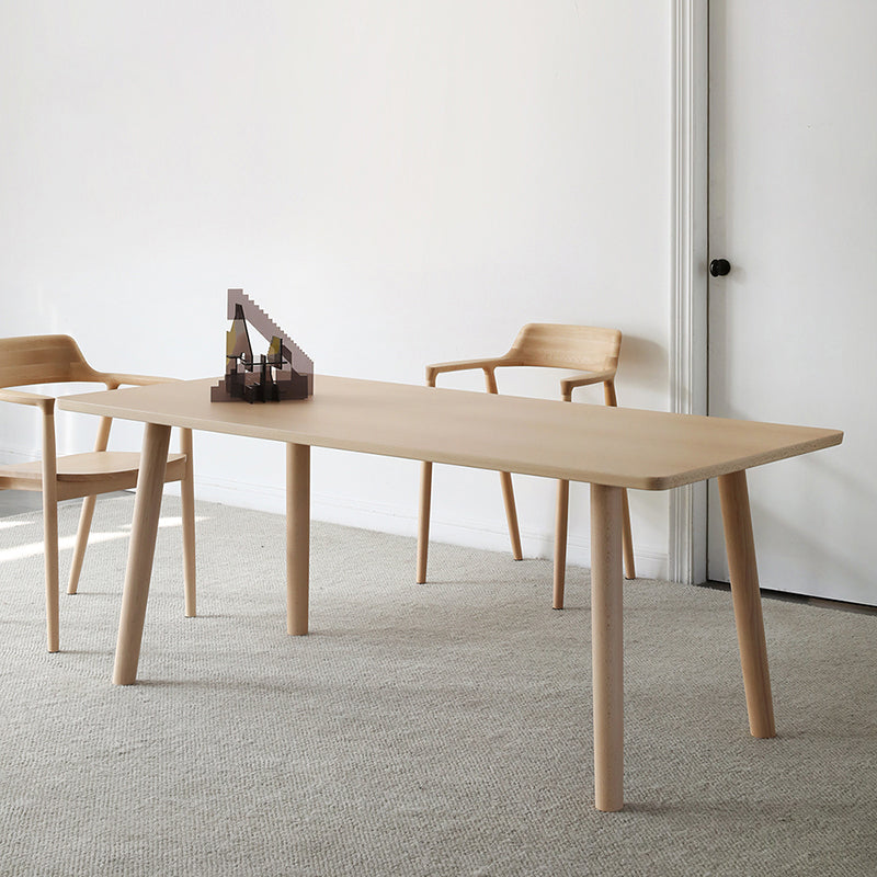 Mesa de pino rectangular moderno de madera maciza para cocina y comedor