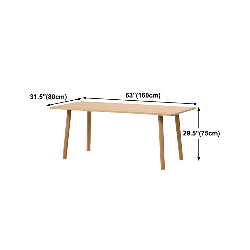 Mesa de pino rectangular moderno de madera maciza para cocina y comedor