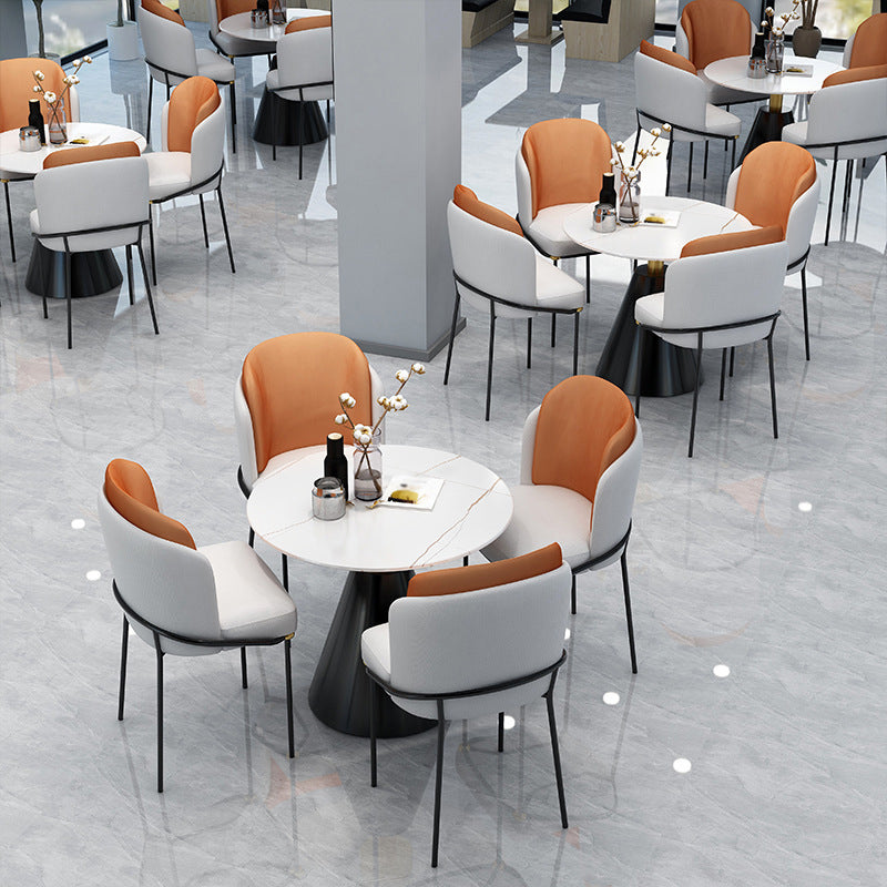 Gesinterde stenen eettafel moderne ronde eettafel met voetstukbasis