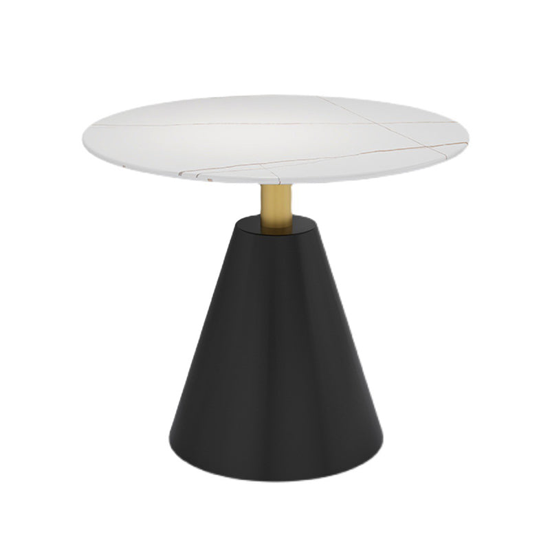 Gesinterde stenen eettafel moderne ronde eettafel met voetstukbasis