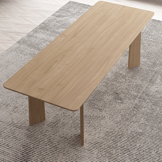 Mesa de comedor rectangular de 4 patas, mesa de comedor de madera maciza de estilo Simple para el hogar