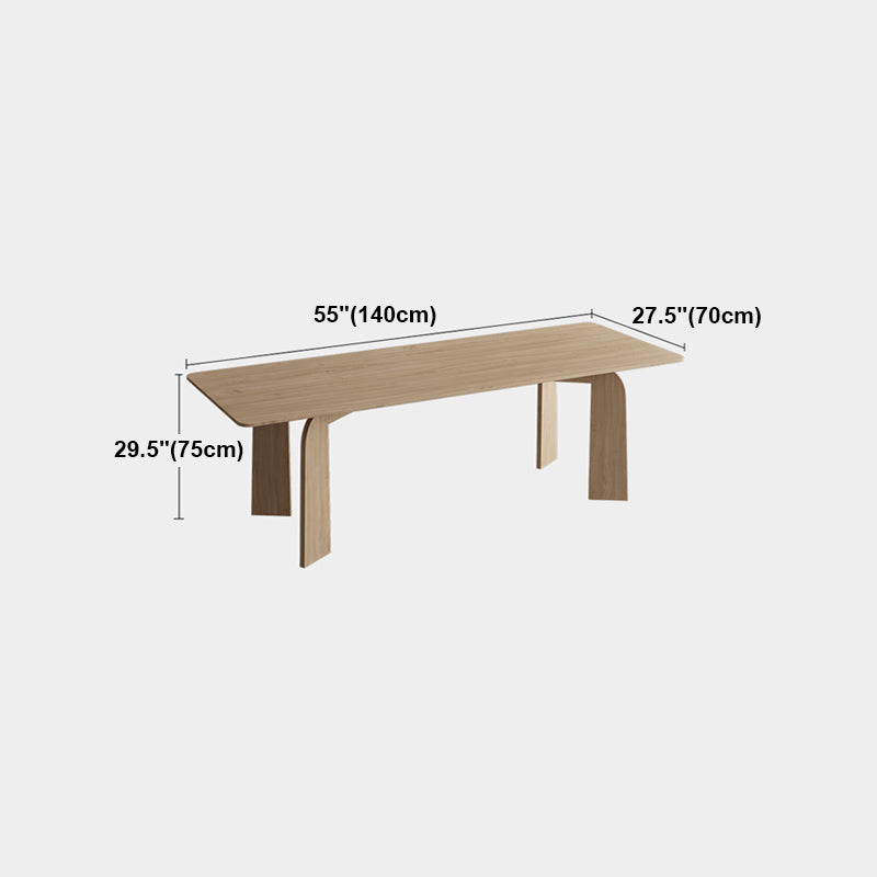 Mesa de comedor rectangular de 4 patas, mesa de comedor de madera maciza de estilo Simple para el hogar
