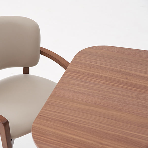 Rectangle Pine Wood Dining Table for Restaurant Modern Table with Double Pedestal Base