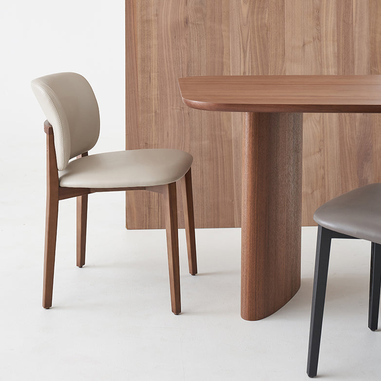 Rectangle Pine Wood Dining Table for Restaurant Modern Table with Double Pedestal Base