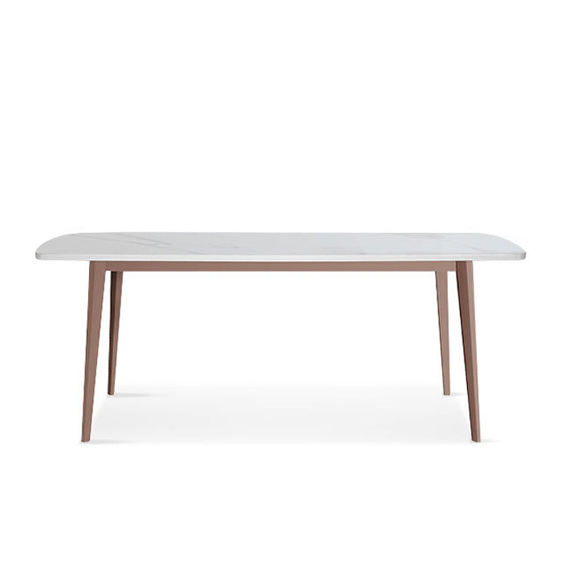 Table à manger rectangulaire en pierre moderne, Base de trépied pour dîner de cuisine à domicile