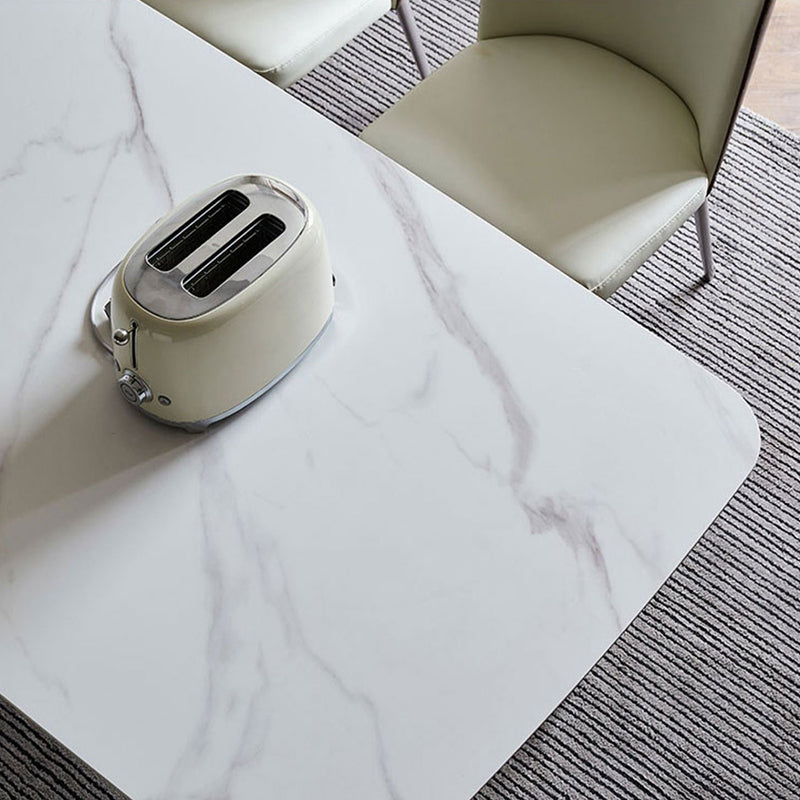 Table à manger rectangulaire en pierre moderne, Base de trépied pour dîner de cuisine à domicile