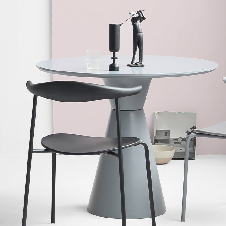 Moderne tulpenbasis eettafel hout en stalen ronde dinette tafel voor eetkamer