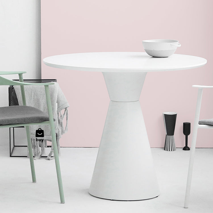 Moderne tulpenbasis eettafel hout en stalen ronde dinette tafel voor eetkamer