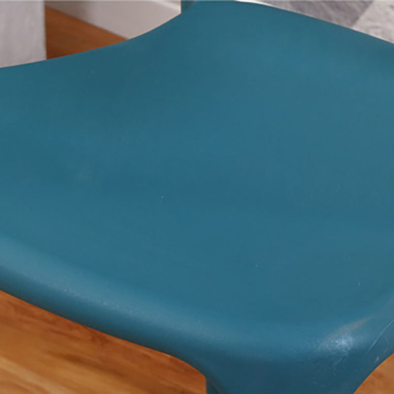 Silla apilable de estilo moderno, sillas con respaldo abierto sin brazos y patas de plástico para cocina