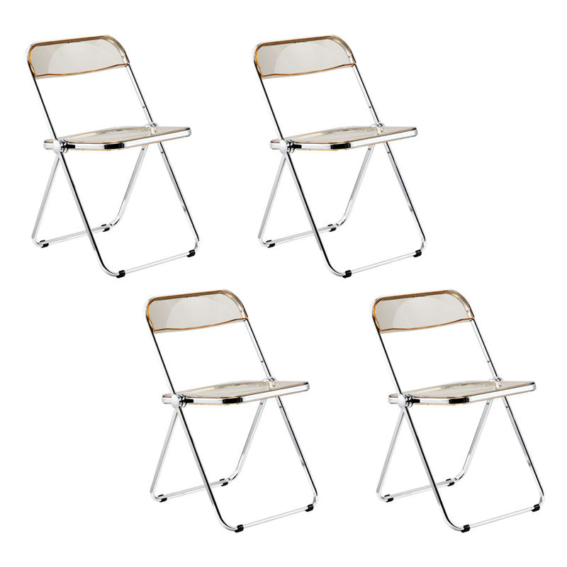 Plástico del diseño industrial que cena la silla lateral plegable de la parte posterior abierta sin brazos de la silla