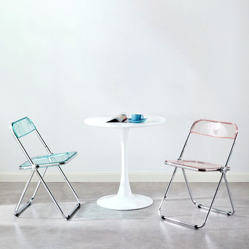 Plástico del diseño industrial que cena la silla lateral plegable de la parte posterior abierta sin brazos de la silla