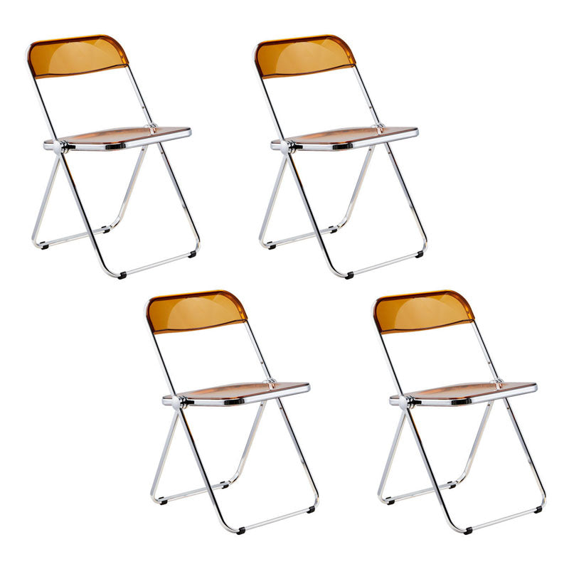 Plástico del diseño industrial que cena la silla lateral plegable de la parte posterior abierta sin brazos de la silla