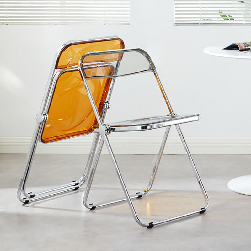 Plástico del diseño industrial que cena la silla lateral plegable de la parte posterior abierta sin brazos de la silla
