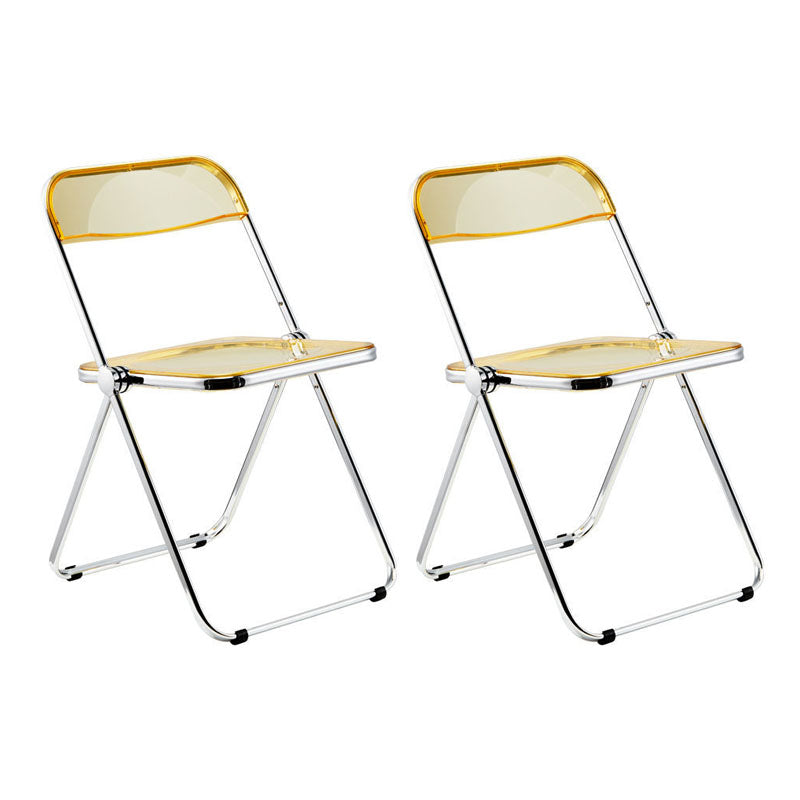 Plástico del diseño industrial que cena la silla lateral plegable de la parte posterior abierta sin brazos de la silla