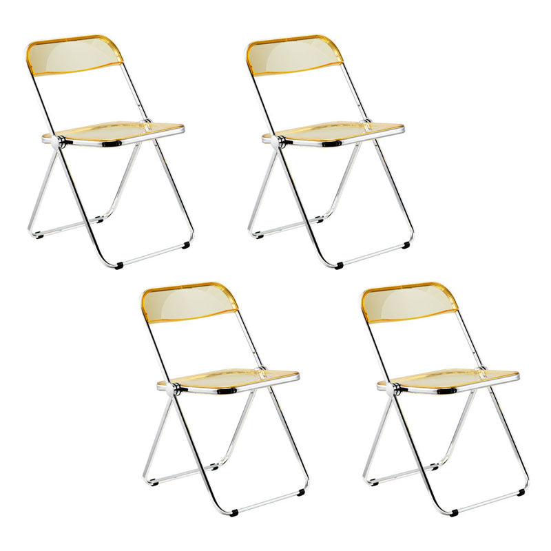 Plástico del diseño industrial que cena la silla lateral plegable de la parte posterior abierta sin brazos de la silla