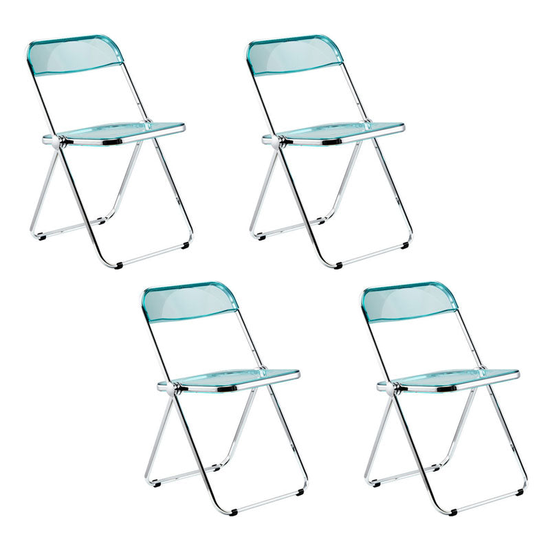 Plástico del diseño industrial que cena la silla lateral plegable de la parte posterior abierta sin brazos de la silla