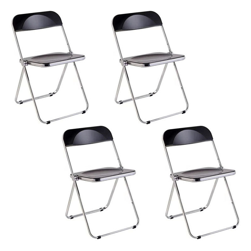 Plástico del diseño industrial que cena la silla lateral plegable de la parte posterior abierta sin brazos de la silla