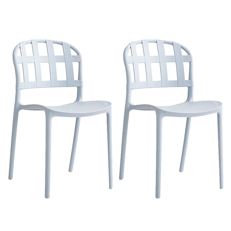 Sillas traseras abiertas sin brazos del estilo escandinavo que apilan la silla lateral plástica