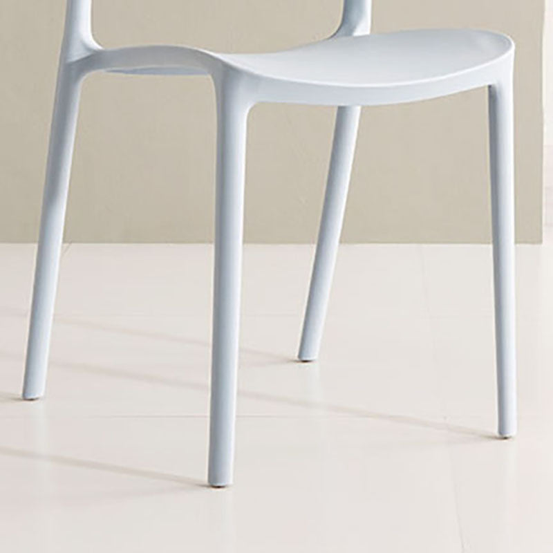 Sillas traseras abiertas sin brazos del estilo escandinavo que apilan la silla lateral plástica